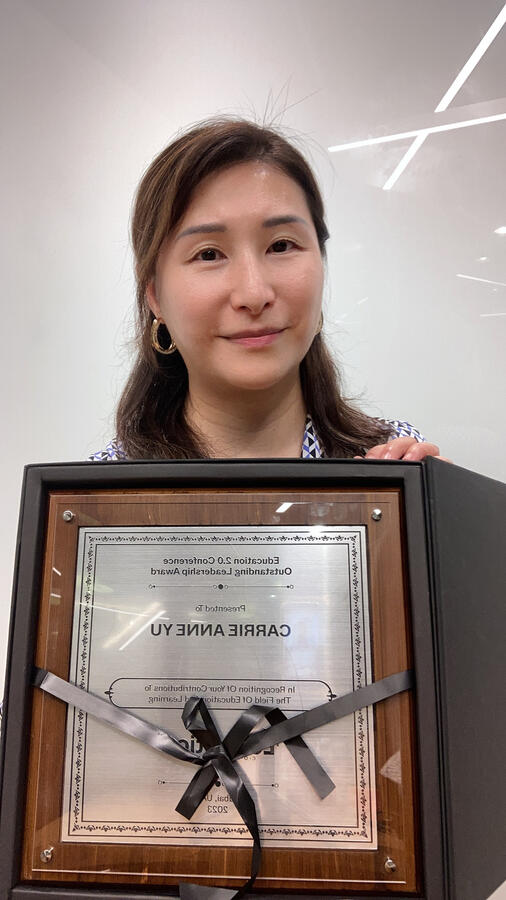 Awarded educator Carrie Anne Yu